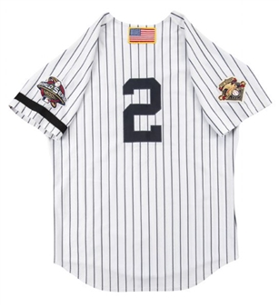 2001 Derek Jeter Game Worn New York Yankees Home Jersey Prepared For World Series (Steiner)